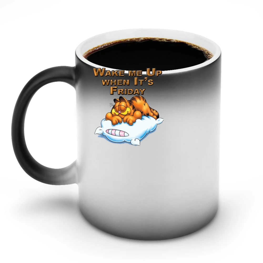 Wake Me Up When It’s Friday Garfield Cartoon Mug
